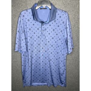 Greyson Golf Men’s Polo Shirt Size XL Printed Wolf Blue Arrows
